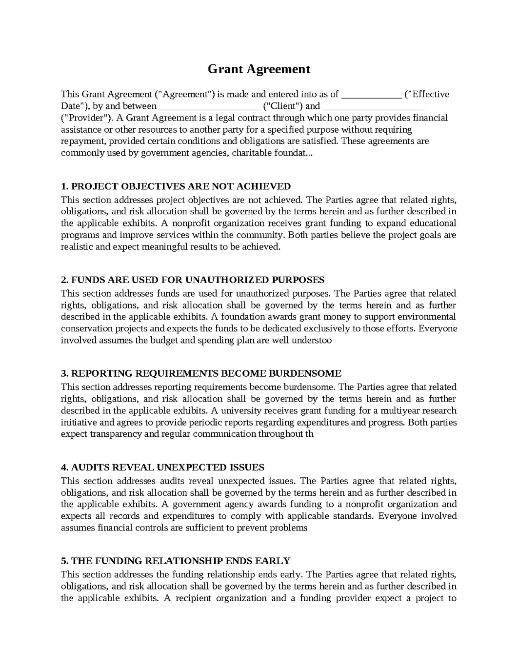 Grant Agreement