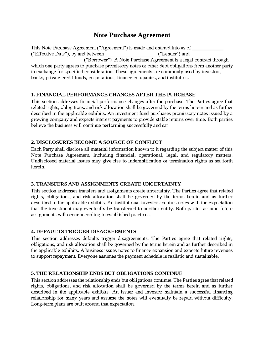 Note Purchase Agreement
