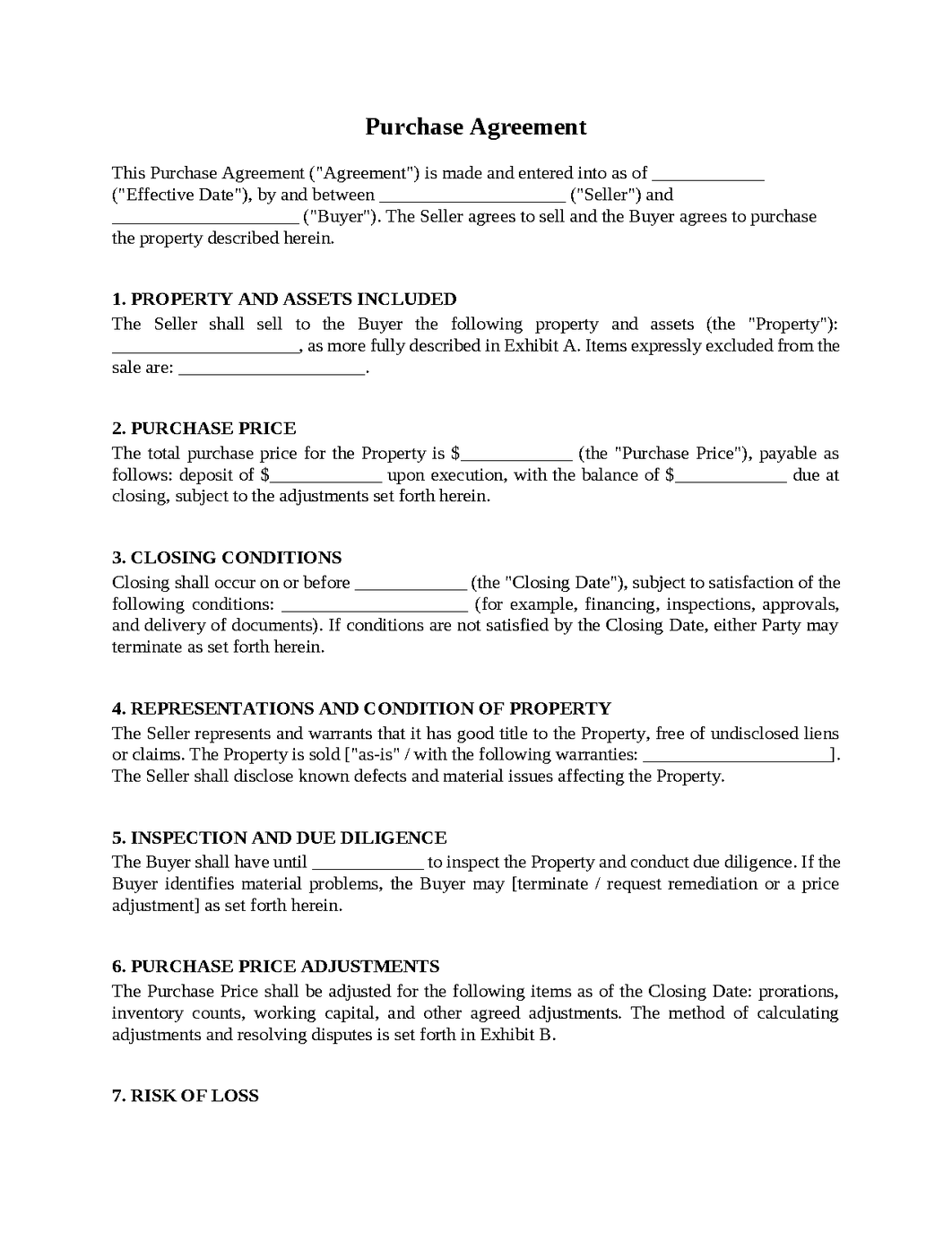 Purchase Agreement