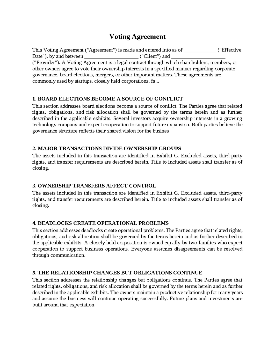 Voting Agreement